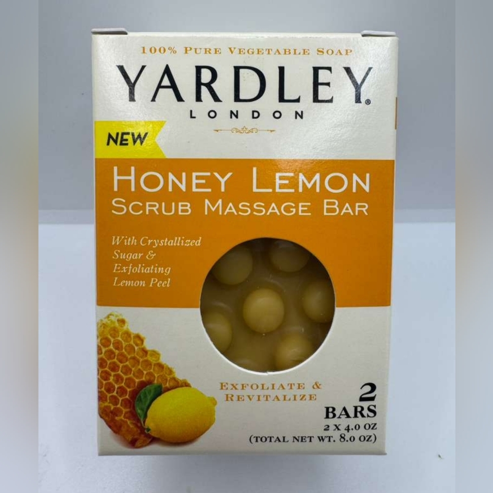 YARDLEY LONDON HONEY LEMON MASSAGE 2 BARS/ NWB